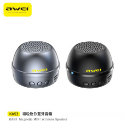 Awei磁吸迷你藍牙音箱雙機互聯360度環繞音效手機支架音響