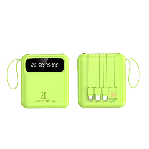 飛機可攜帶3c認証充電寶快充自帶線小巧可攜式行動電源kc