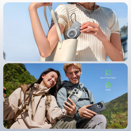 自帶線magsafe磁吸充電寶22.5W快充手錶耳機支架行動電源