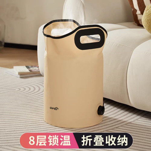 可折曡泡腳桶家用高深過膝過小腿可攜式洗腳袋保溫專用養生足浴盆