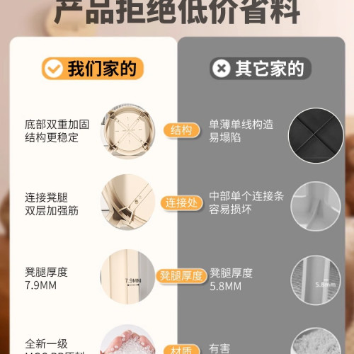 塑膠軟包凳子家用結實耐用可曡放加厚輕奢感圓凳餐桌客廳備用