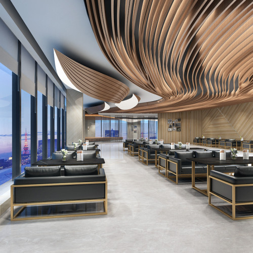 北歐茶樓餐吧休息區咖啡廳休閒會客商用皮革茶餐廳沙發卡座餐桌椅