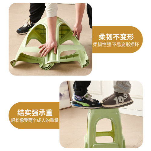 塑膠凳子家用加厚客廳椅子成人特厚熟膠高凳餐桌登子朔料方板凳