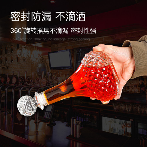 玻璃紅酒瓶醒酒器家用套組葡萄酒洋酒分酒器威士忌酒樽白酒瓶空瓶