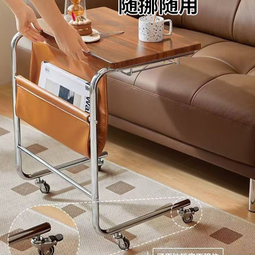 創意可移動茶幾家用沙發旁置物架客廳邊櫃帶輪邊桌臥室床頭小茶幾