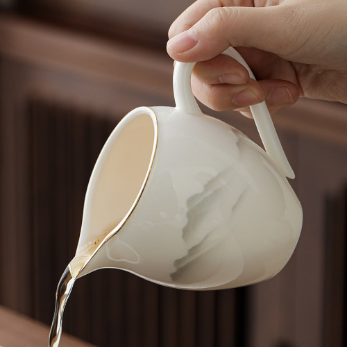 羊脂玉瓷美人公道杯德化白瓷陶瓷茶壺分茶器功夫茶具勻茶杯分茶器