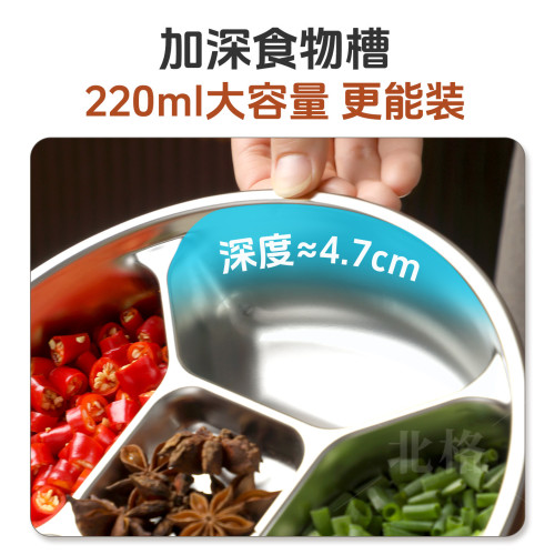 304不鏽鋼備菜盤多功能五分格配菜盤廚房收納蔥薑蒜小料調料盤子