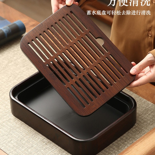 茶盤2025新款家用小型乾泡儲水茶具茶海辦公室用茶台茶托盤