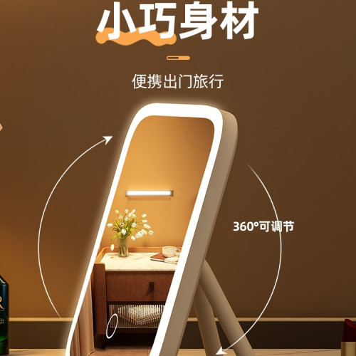 鏡子化妝鏡可攜式家用女隨身小梳妝鏡桌上型桌面折曡學生宿舍男士
