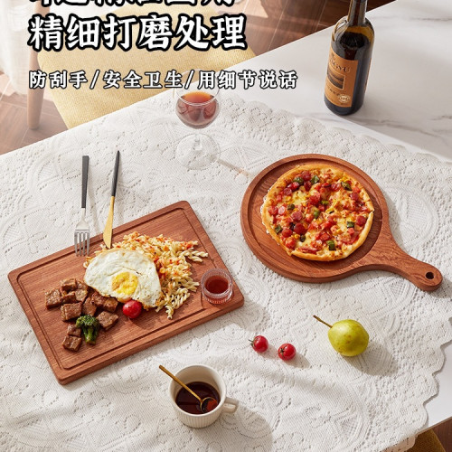 烏檀木牛排板木製餐盤披薩盤西餐盤麵包板壽司家用牛排盤牛排砧板