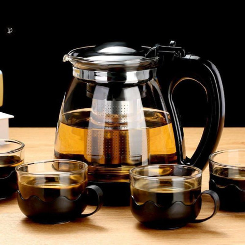 玻璃泡茶壺大容量茶壺茶杯套裝帶過濾家用耐高溫泡茶器熱水壺單壺