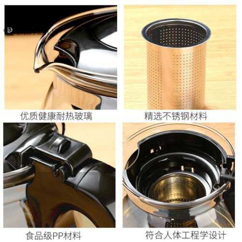玻璃泡茶壺大容量茶壺茶杯套裝帶過濾家用耐高溫泡茶器熱水壺單壺