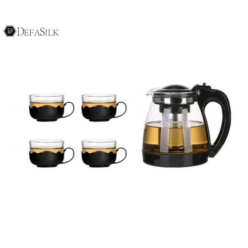 玻璃泡茶壺大容量茶壺茶杯套裝帶過濾家用耐高溫泡茶器熱水壺單壺