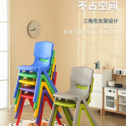 大中小學生椅加厚塑膠靠背椅兒童學習椅子大號成人坐椅小孩寫字椅
