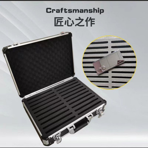 手機收納箱帶鎖鋁合金箱手機管理箱學生班級手機展示箱保管存放箱