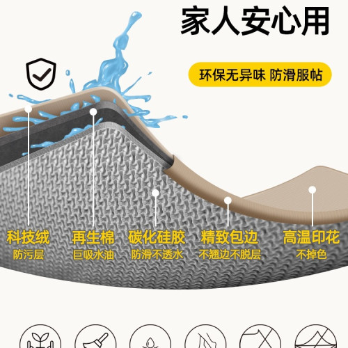 廚房地墊防滑防油可擦免洗地毯防水2025新款吸水耐髒腳墊子