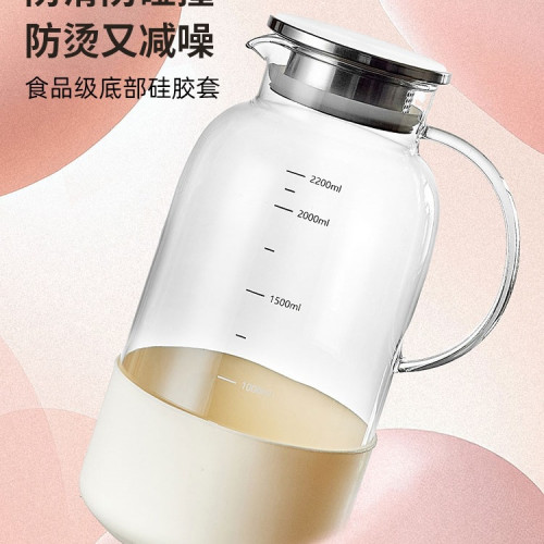 冷水壺玻璃水壺耐高溫涼水壺家用大容量果汁冷泡壺紥壺涼水杯套裝