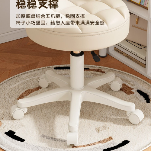 美容凳子美髮圓凳師傅凳美容院滑輪升降大工凳美甲師旋轉椅子