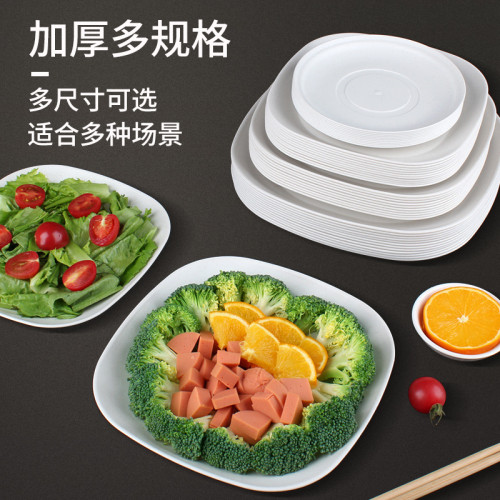 餐盤一次性稻殼盤子加厚耐高溫菜盤菜碟燒烤家用碟子食品級餐具無