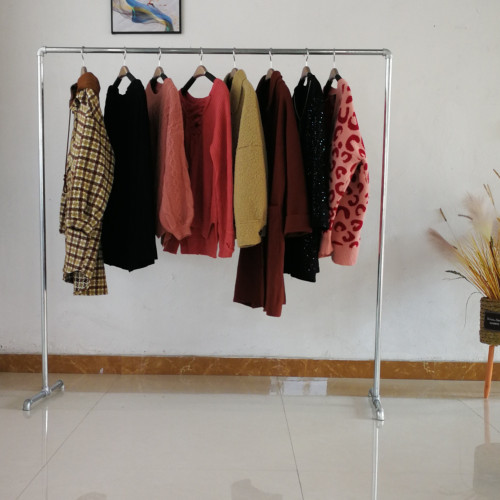 服裝架展示架地攤落地陽台晾曬被貨架掛衣服架子單桿架水管晾衣架