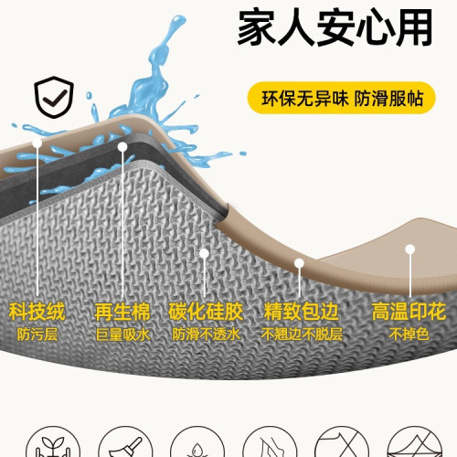 廚房地墊防滑防油可擦免洗吸水吸油墊腳墊子2025新款地面地毯
