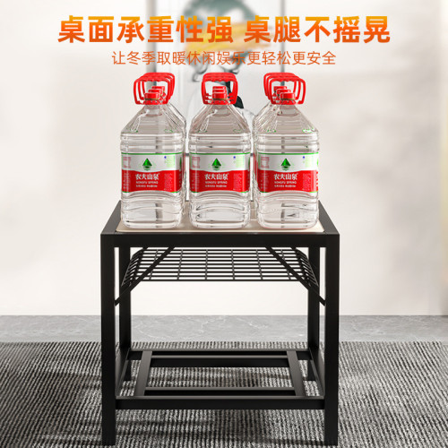 烤火桌子秋冬季新款家用烤火架爐一體取暖桌可折曡四方餐桌麻將桌