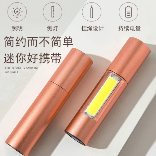 兒童手電筒小型可攜式迷你家用學生可愛強光可充電戶外led