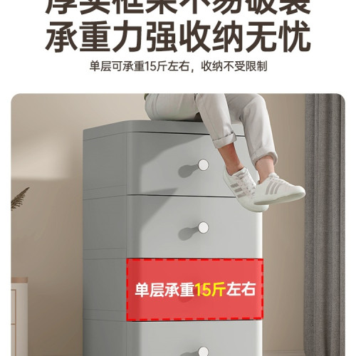 36/46/56加厚塑膠收納櫃子置物櫃家用抽屜式客廳零食儲物櫃整理箱