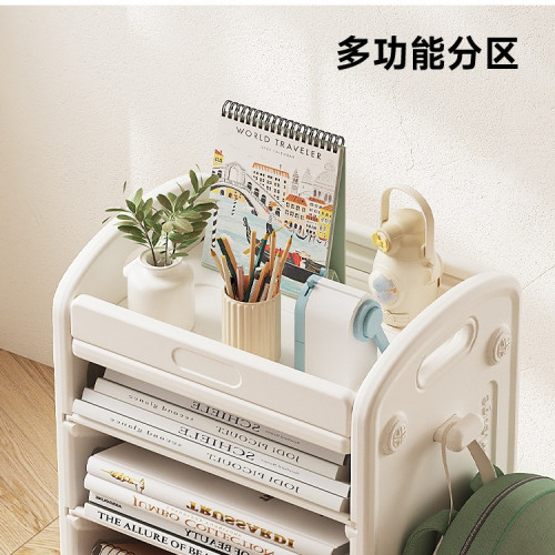 兒童可移動書架教室書本收納架家用書房夾縫桌邊落地書包架