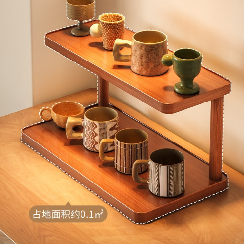 桌面置物架杯子收納架子餐桌台面工位水杯咖啡杯茶具桌上小型杯架