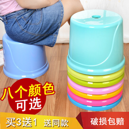 小圓凳子塑膠凳子板凳兒童家用矮凳大人加厚圓形北歐膠幼兒園椅子
