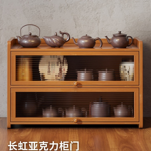 桌面博古架小型茶杯茶具收納置物架桌上茶台紫砂壺多層擺放展示架