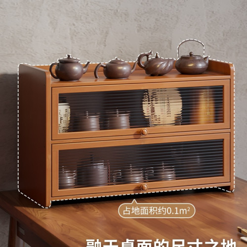 桌面博古架小型茶杯茶具收納置物架桌上茶台紫砂壺多層擺放展示架