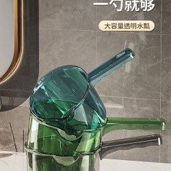 水勺廚房舀水瓢家用長柄塑膠大號創意加深厚水舀子水漂洗頭勺子無
