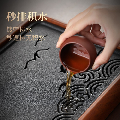 茶盤2025新款家用乾泡台泡茶瀝水盤功夫茶具小型茶托盤茶海小茶台