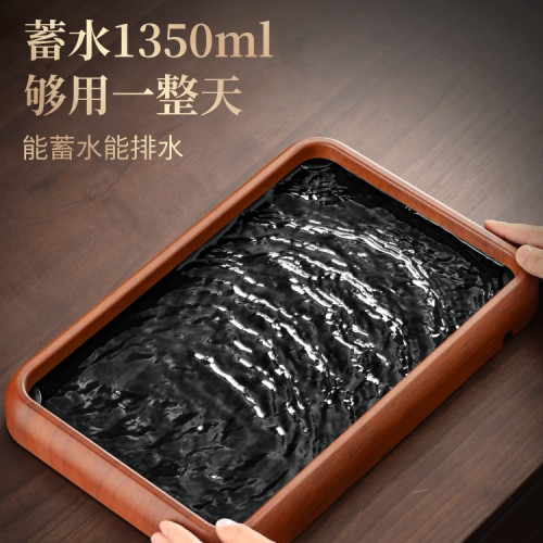 茶盤2025新款家用乾泡台泡茶瀝水盤功夫茶具小型茶托盤茶海小茶台