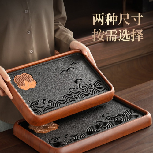 茶盤2025新款家用乾泡台泡茶瀝水盤功夫茶具小型茶托盤茶海小茶台