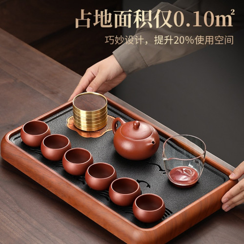 茶盤2025新款家用乾泡台泡茶瀝水盤功夫茶具小型茶托盤茶海小茶台