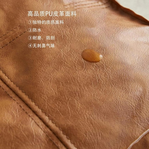 美式收納坐墩皮質蒲團客廳臥室收納袋懶人收納換鞋凳防水防刮耐磨