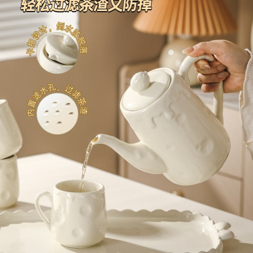 輕奢喬遷杯具水壺套裝家庭涼水杯家用客廳茶幾高顔值杯子茶杯套裝