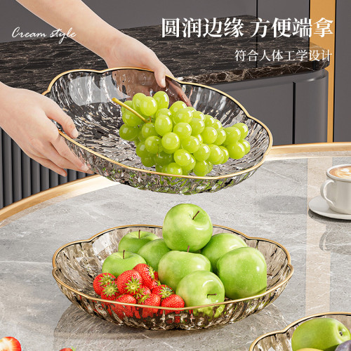 新款水果盤輕奢茶幾零食擺放盤茶點乾果點心盤洗水果收納筐無