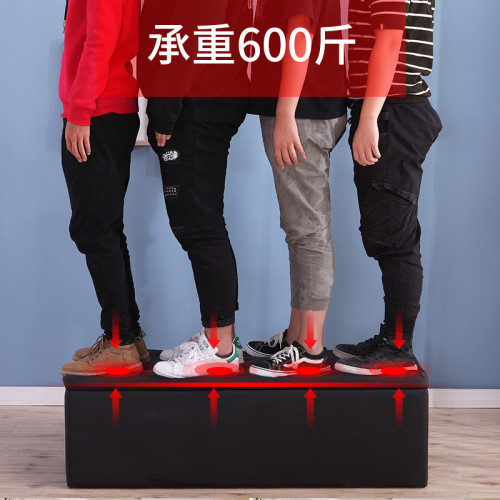 服裝店長方形收納沙發凳儲物試衣間休息凳子鞋店換鞋凳長條床尾凳