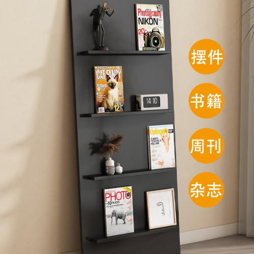 落地書架北歐ins書架靠牆收納架報刊繪本展示架多層網紅雜志