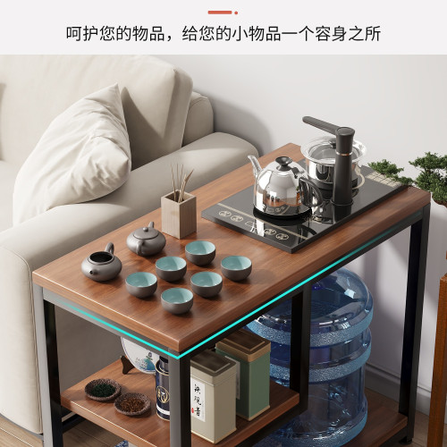 茶桌家用小茶台客廳沙發邊幾側邊櫃可移動茶幾茶水櫃置物架桌子無