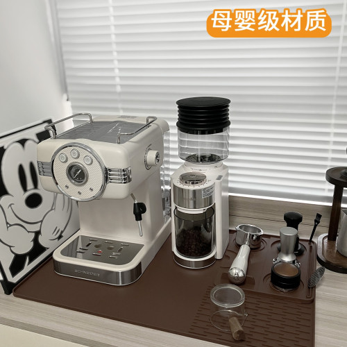 意式咖啡機墊壓粉墊加厚矽膠廚房吧台瀝水咖啡機墊隔熱防滑收納墊