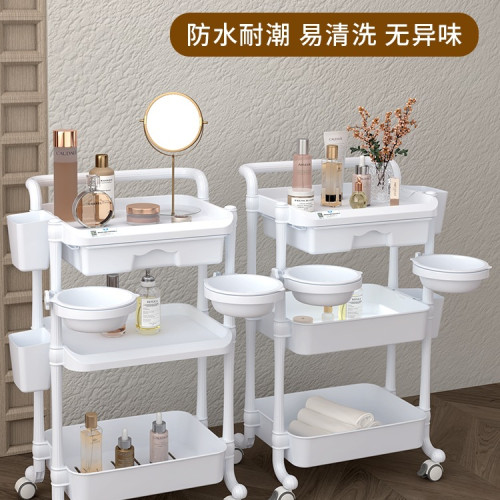 美容小推車美容院美甲美睫美髮紋綉理髮店移動置物架子工具車