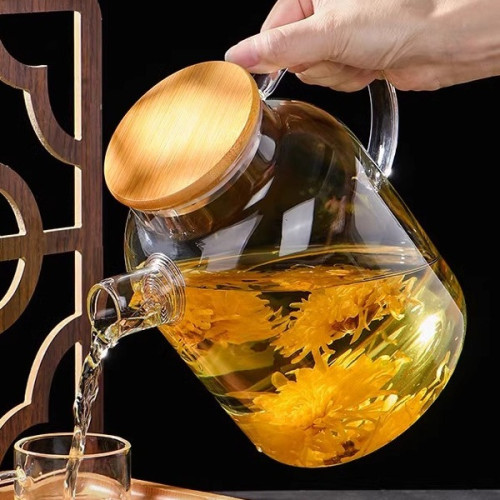 玻璃泡茶壺耐高溫大容量煮茶壺茶具套裝家用花茶壺冷水壺涼水壺無