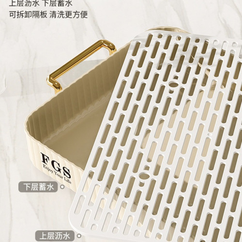茶盤家用瀝水茶杯托盤長方形水果盤客廳托盤輕奢家用小型水杯托盤