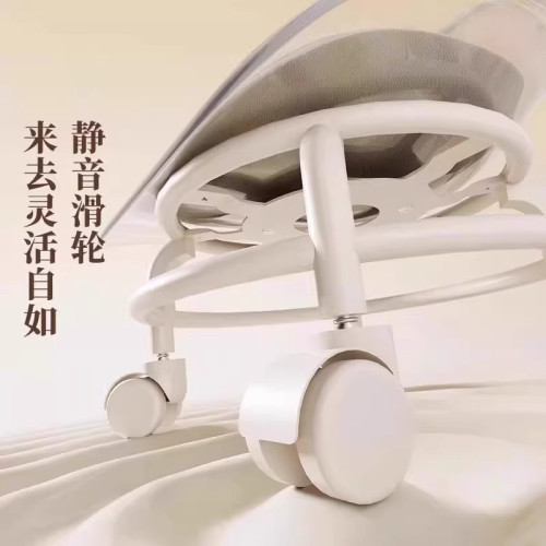 萬向輪小凳子軟座滑輪矮凳帶娃兒童椅子靠背透明圓凳家用美縫板凳
