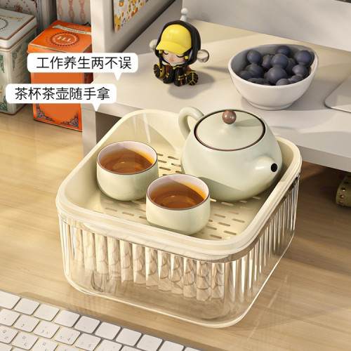 工位一人茶盤小茶具辦公室泡茶過濾桶小型瀝水年輕人的茶托盤